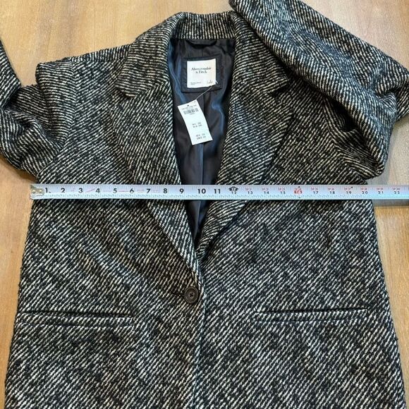 Abercrombie & Fitch Tweed Blazer Jacket One Button Small - Picture 2 of 10